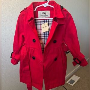 Burberry Kids Red Trench Coat
